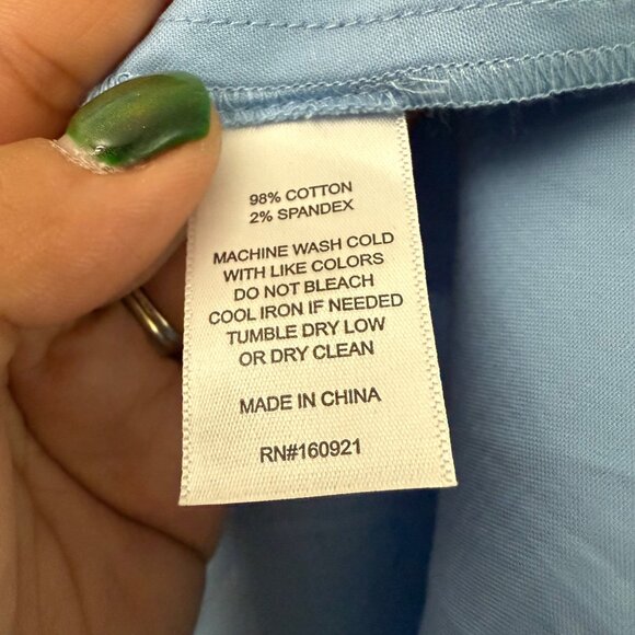 Alden Adair Taylor Puff Sleeve Contrast Trim Midi Dress in Roller Skate XL - Picture 10 of 11